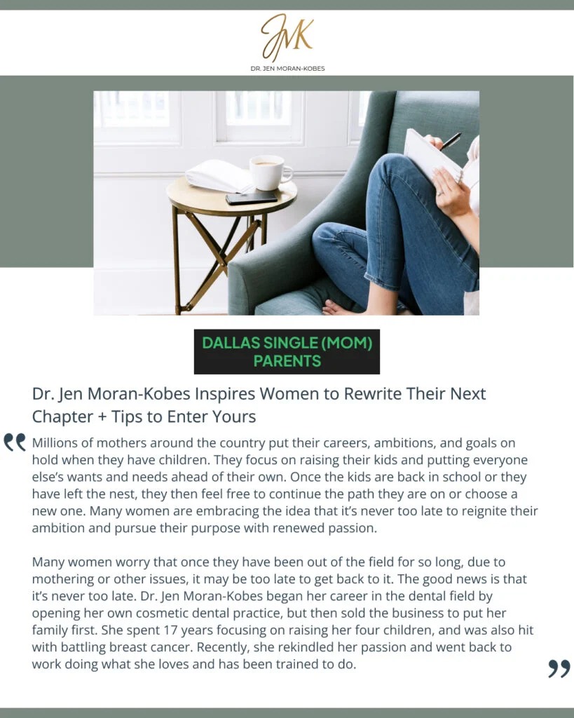 Dr. Jen Moran-Kobes Inspires Women to Rewrite Their Next Chapter